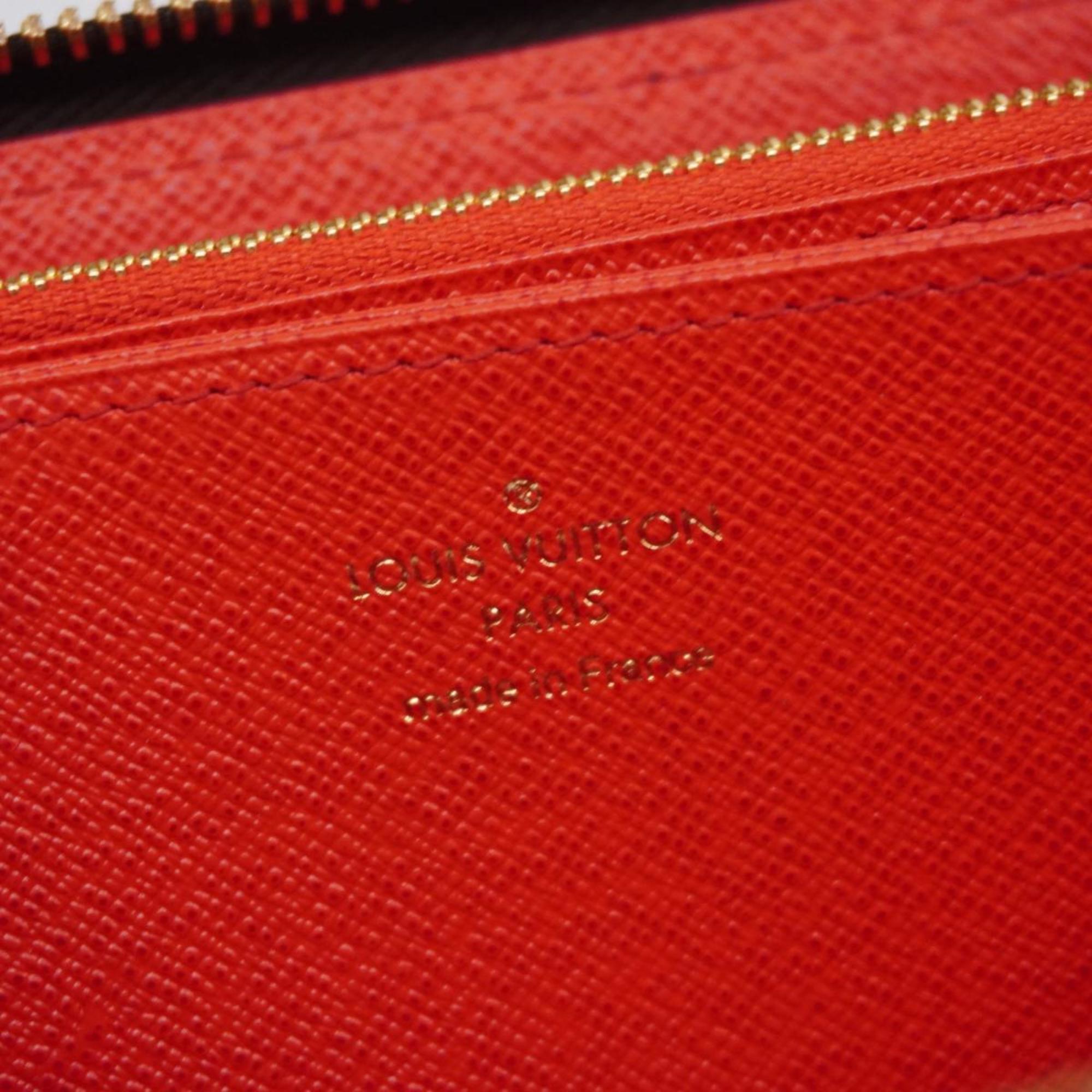 Louis Vuitton Long Wallet Monogram Zippy M41896 Coquelicot Ladies