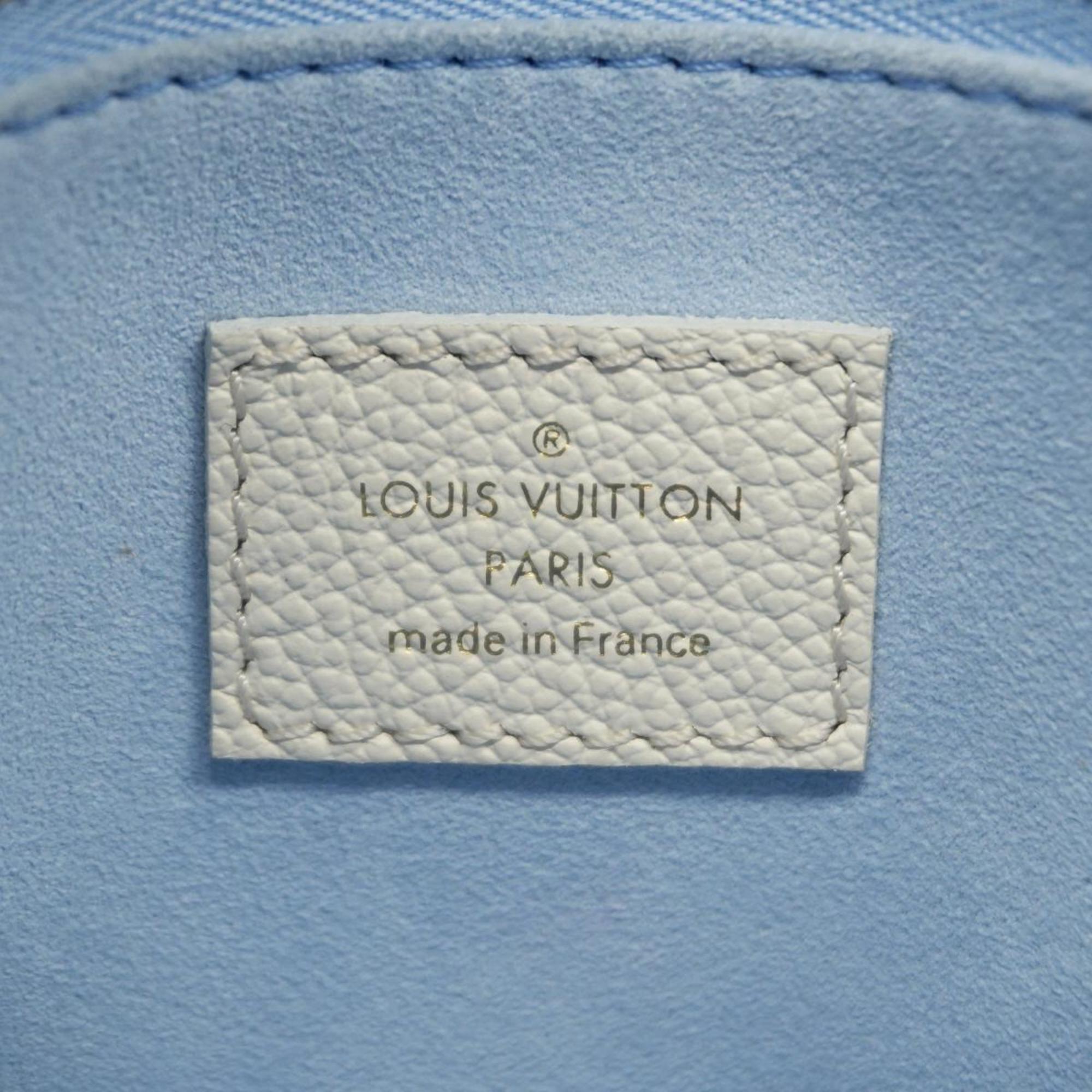 Louis Vuitton Handbag Monogram Empreinte On the Go PM M46833 White Blue Women's