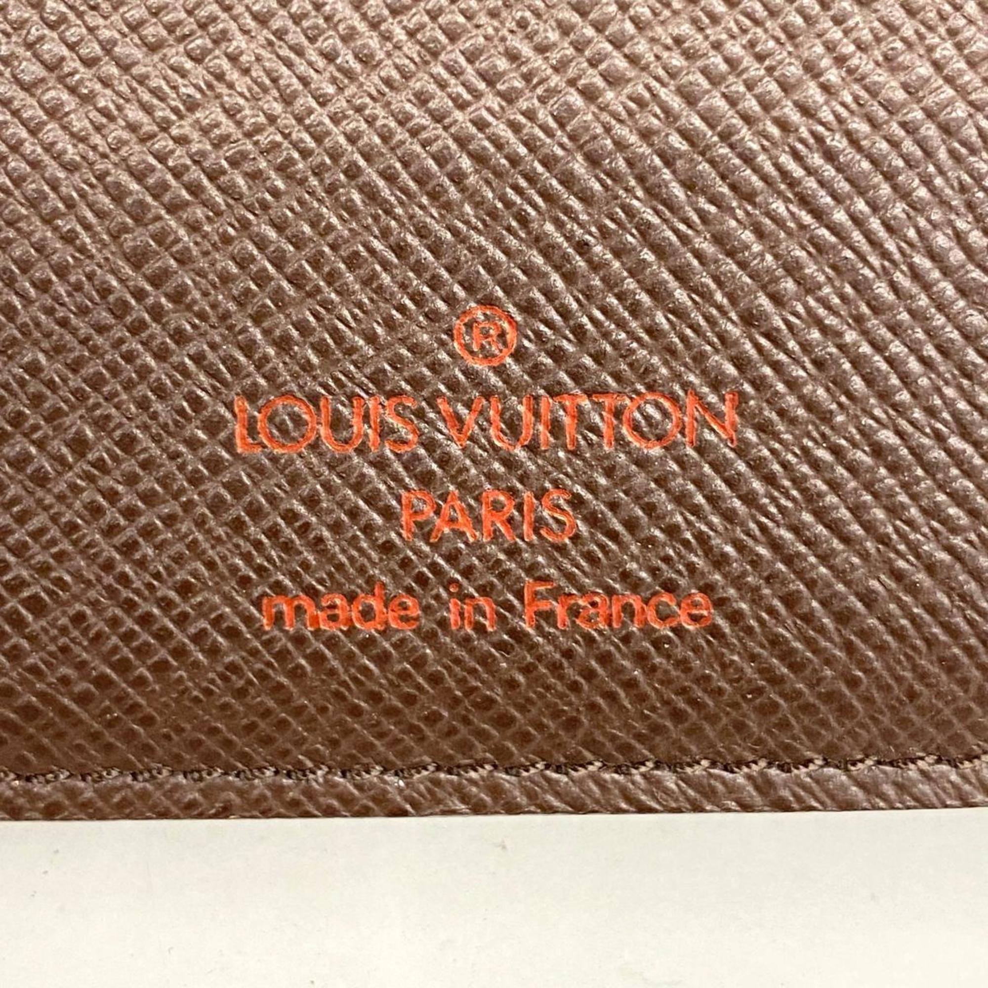 Louis Vuitton Long Wallet Damier Porte Valeur Carte Credit N61823 Ebene Men's Women's