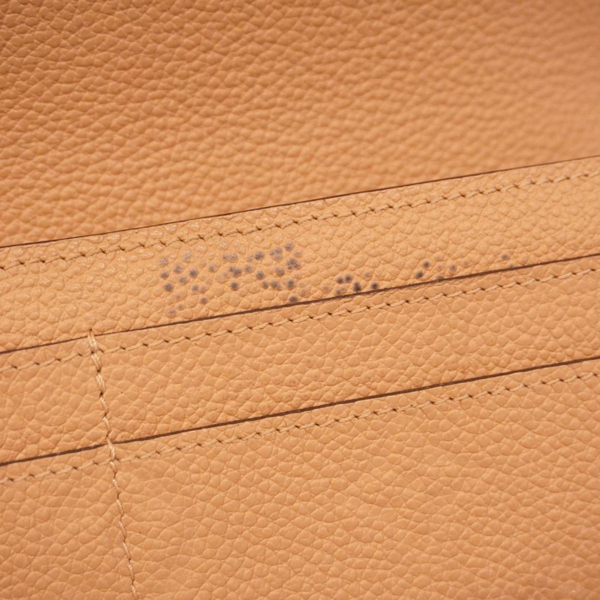 Louis Vuitton Long Wallet Monogram Empreinte Portefeuille Sarah M64328 Taupe Glace Women's