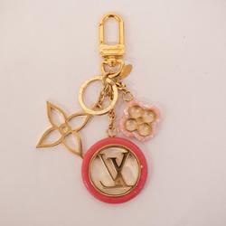 Louis Vuitton Keychain Monogram Flower Color Line M64525 Gold Pink Ladies