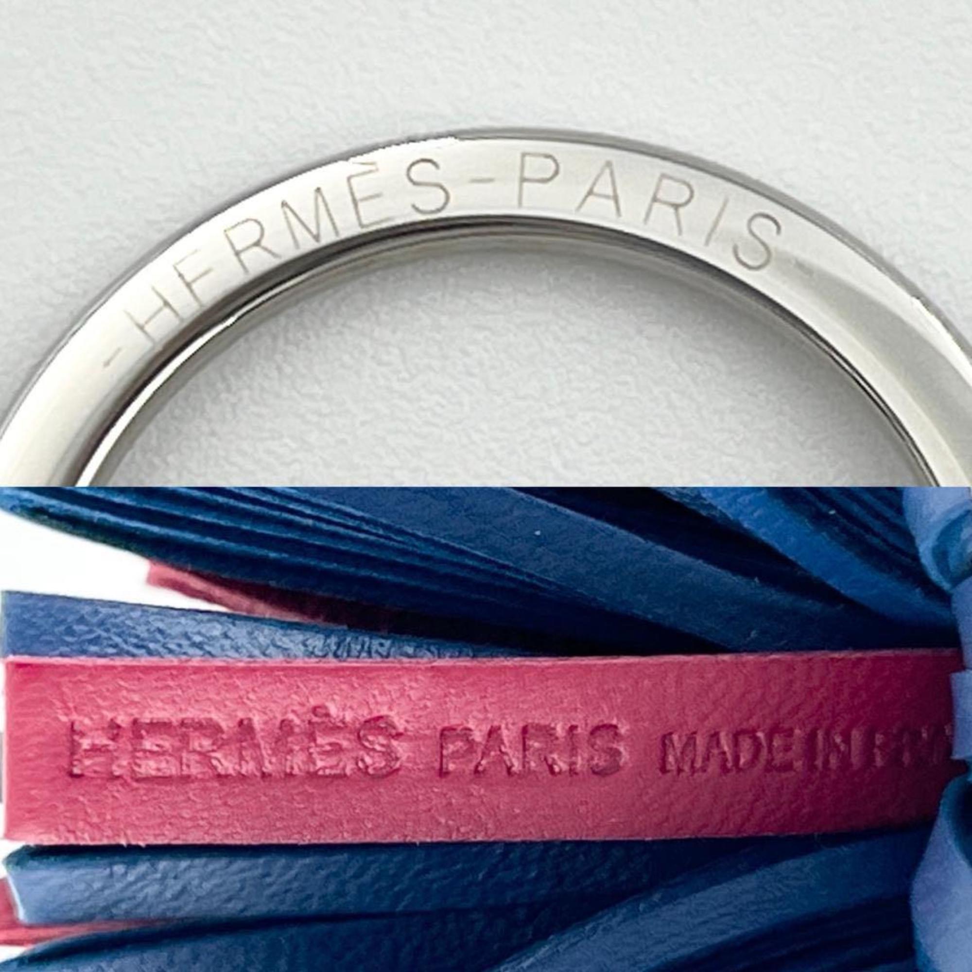 Hermes HERMES Women's Key Holder Ring Charm Leather Carmen