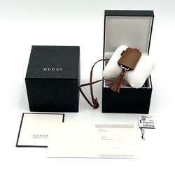 GUCCI Watch Pendant Pocket Leather Stainless Steel