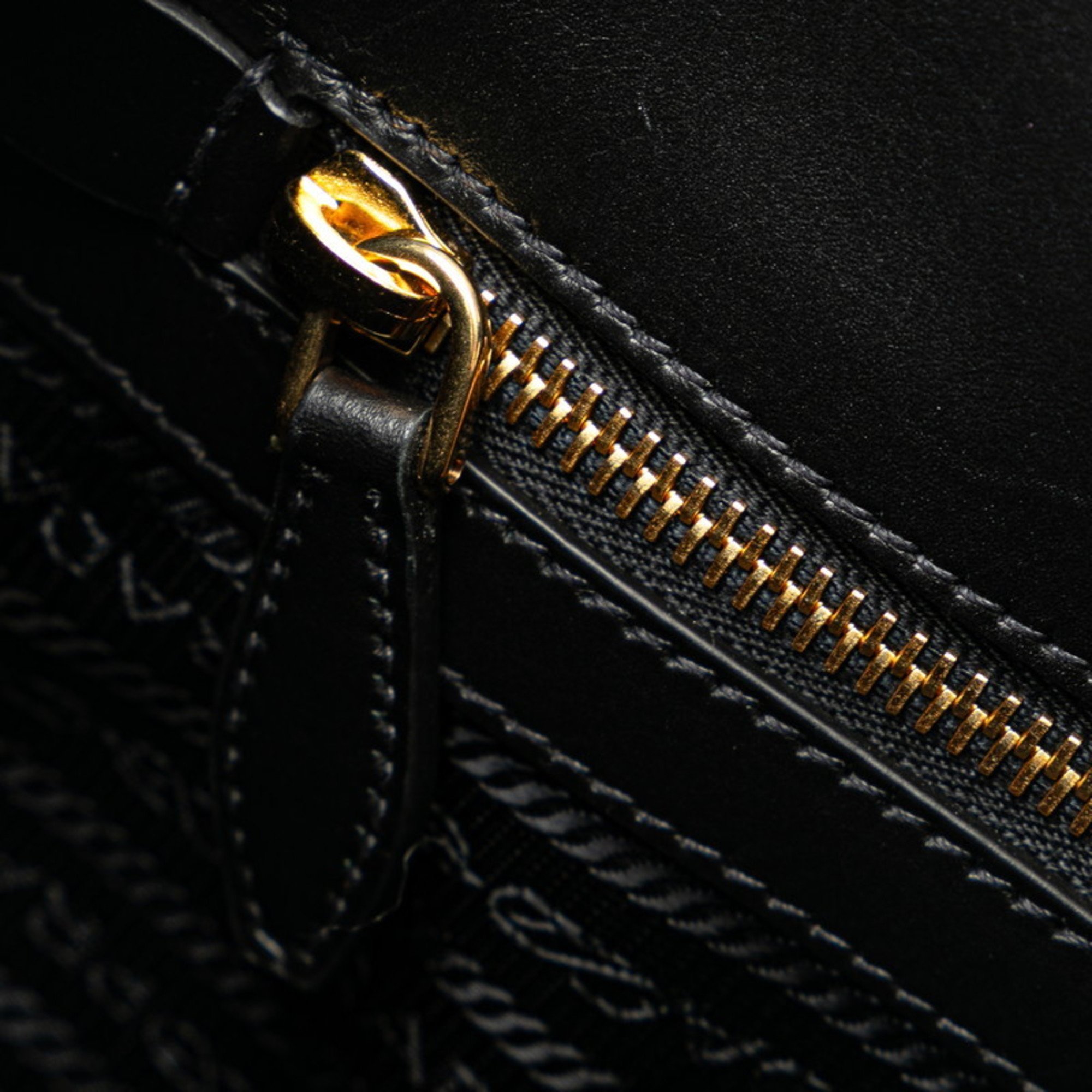 Prada Bibliotheque Handbag Shoulder Bag 1BG098 Black Multicolor Leather Women's PRADA