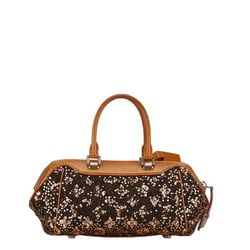 Louis Vuitton Monogram Sunshine Express Baby Handbag M40794 Brown Black Sequin Leather Women's LOUIS VUITTON