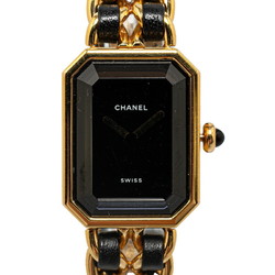 Chanel Premiere Watch Size: L H0001 Quartz Black Dial Plated Women's CHANEL