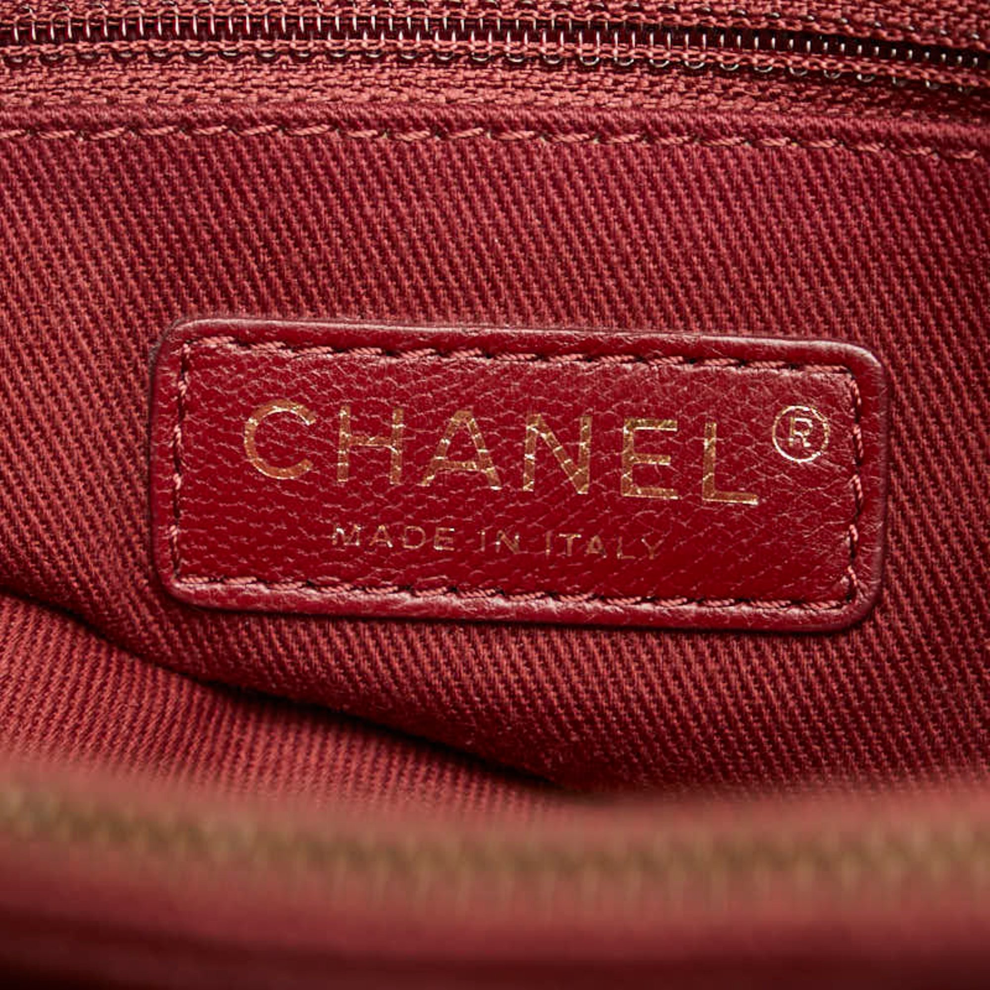 Chanel Matelasse Coco Mark Handbag Shoulder Bag Bordeaux Wine Red Caviar Skin Women's CHANEL