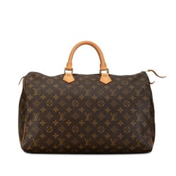 Louis Vuitton Monogram Speedy 40 Handbag Boston Bag M41522 Brown PVC Leather Women's LOUIS VUITTON