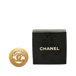 Chanel Coco Mark Brooch Gold Plated Women's CHANEL