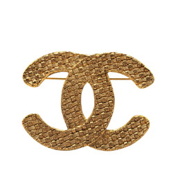 Chanel Coco Mark Brooch Gold Plated Women's CHANEL