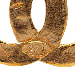 Chanel Coco Mark Brooch Gold Plated Women's CHANEL