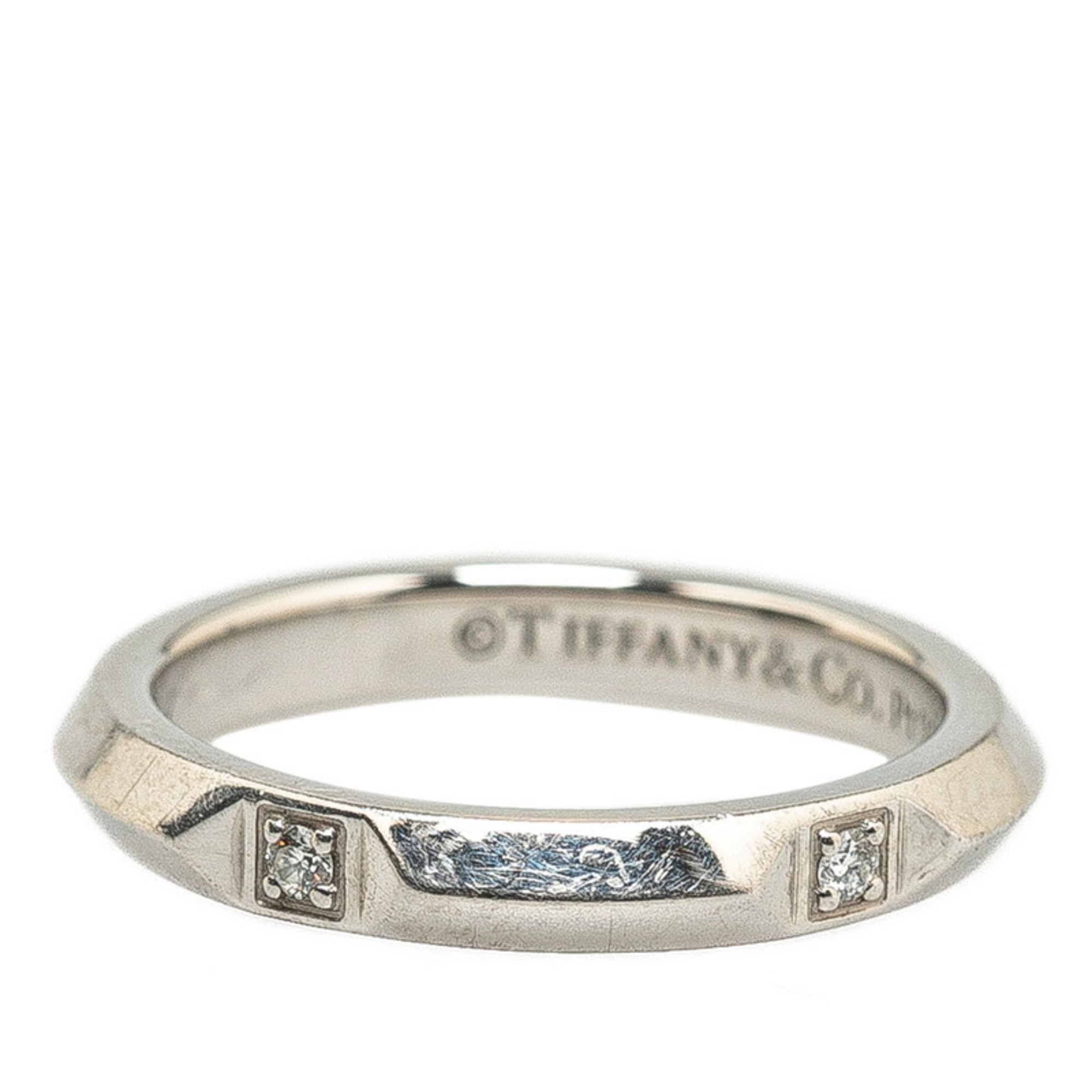 Tiffany True Band Ring 5P Diamond Pt950 Platinum Women's TIFFANY&Co.