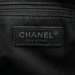CHANEL Matelasse Deca Coco Mark Chain Shoulder Bag Black Caviar Skin Women's