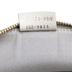 FENDI Multi-Stud Clutch Bag 8M0370 Grey Multicolor Leather Women's