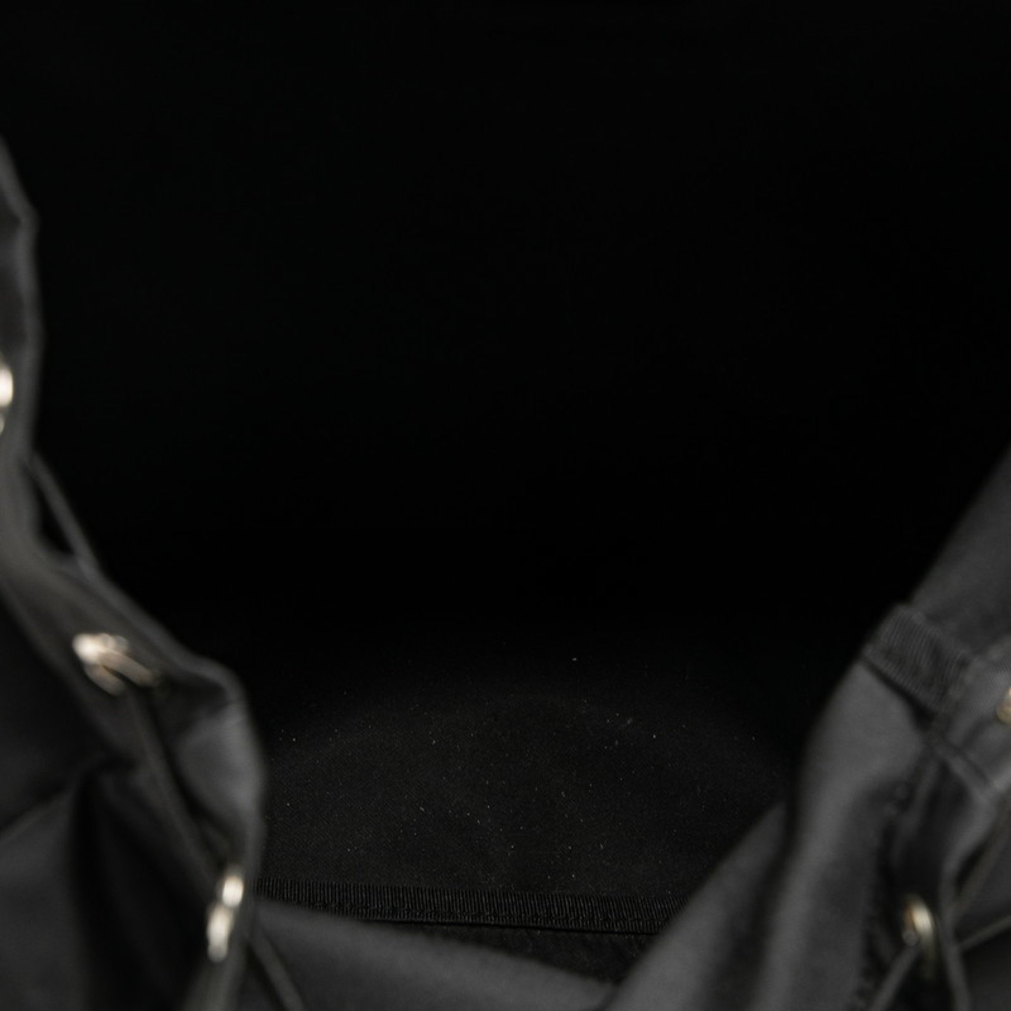 Prada Triangle Plate Backpack V135 Black Nylon Women's PRADA