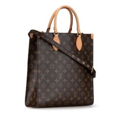 Louis Vuitton Monogram Sac Plat PM Handbag Shoulder Bag M45848 Brown PVC Leather Women's LOUIS VUITTON