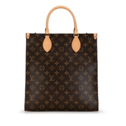 Louis Vuitton Monogram Sac Plat PM Handbag Shoulder Bag M45848 Brown PVC Leather Women's LOUIS VUITTON