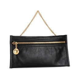 Gucci Digger Head Rajah Pouch 537219 Black Leather Women's GUCCI