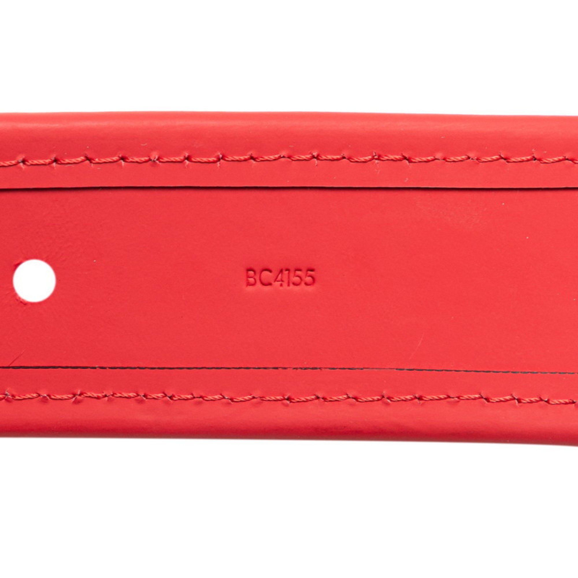 Louis Vuitton Damier Infinie Santur Stamp Belt 90/36 M9122 Red Rubber Women's LOUIS VUITTON