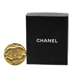 Chanel Large Coco Mark Brooch Gold Plated Women's CHANEL