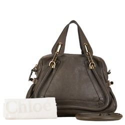 Chloé Chloe Paraty Handbag Shoulder Bag 8HS891-043 Brown Leather Women's