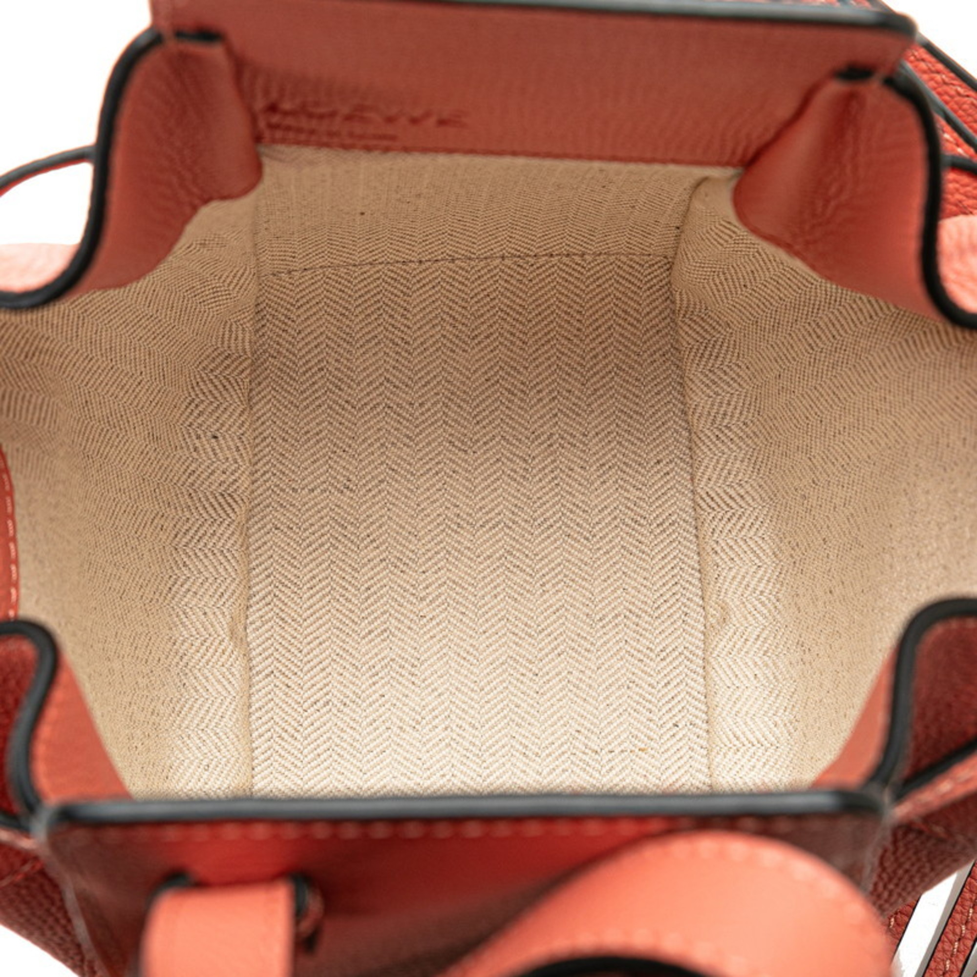 LOEWE Hammock Drawstring Bag Handbag Shoulder Salmon Pink Calf Leather Women's
