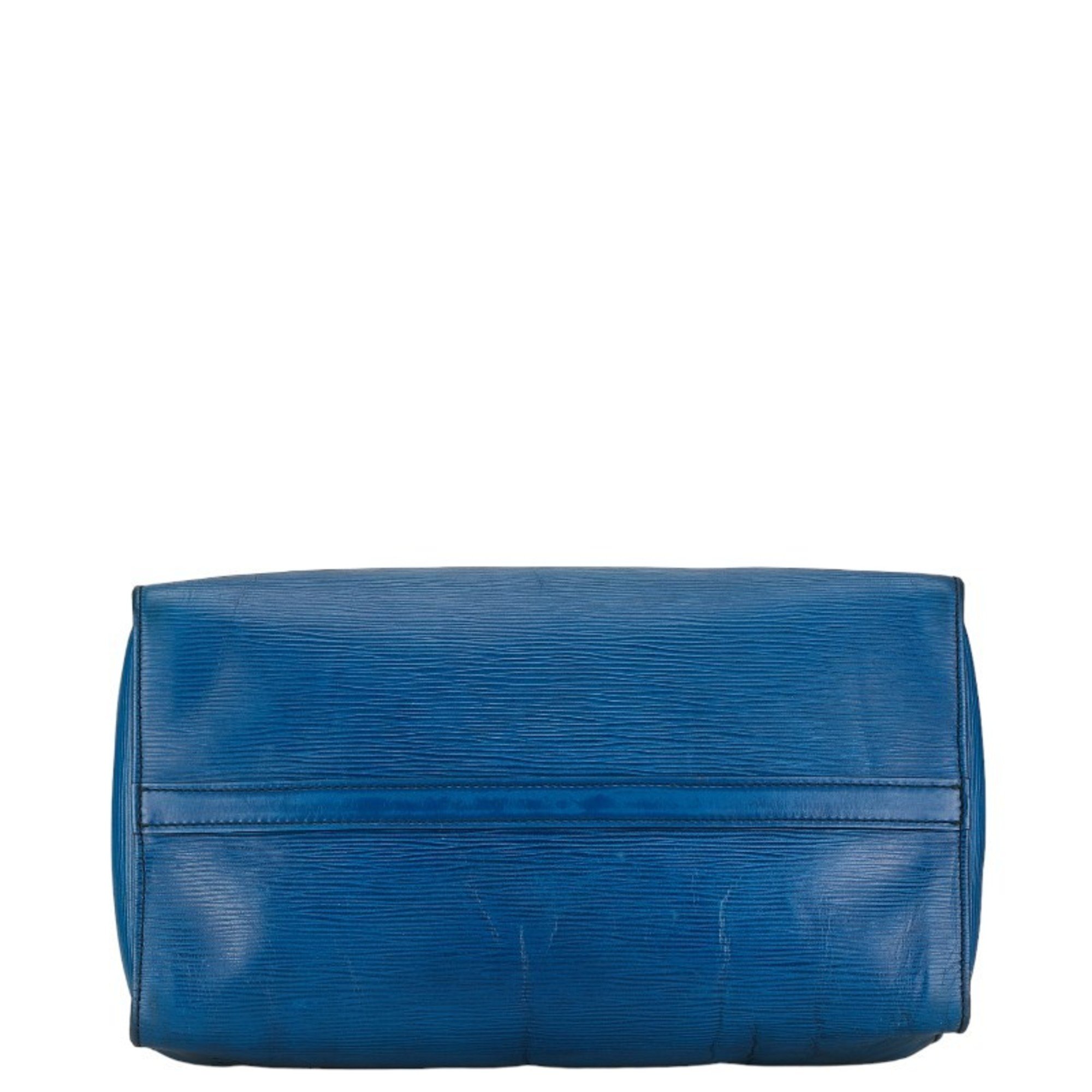Louis Vuitton Epi Speedy 30 Handbag Boston Bag M43005 Toledo Blue Leather Women's LOUIS VUITTON