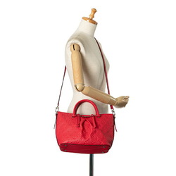 Louis Vuitton Monogram Empreinte Mazarine PM Handbag Shoulder Bag M50638 Cerise Red Calf Leather Women's LOUIS VUITTON