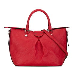 Louis Vuitton Monogram Empreinte Mazarine PM Handbag Shoulder Bag M50638 Cerise Red Calf Leather Women's LOUIS VUITTON