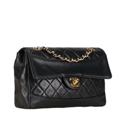 Chanel Matelasse 23 Coco Mark Single Flap Chain Shoulder Bag Black Lambskin Women's CHANEL