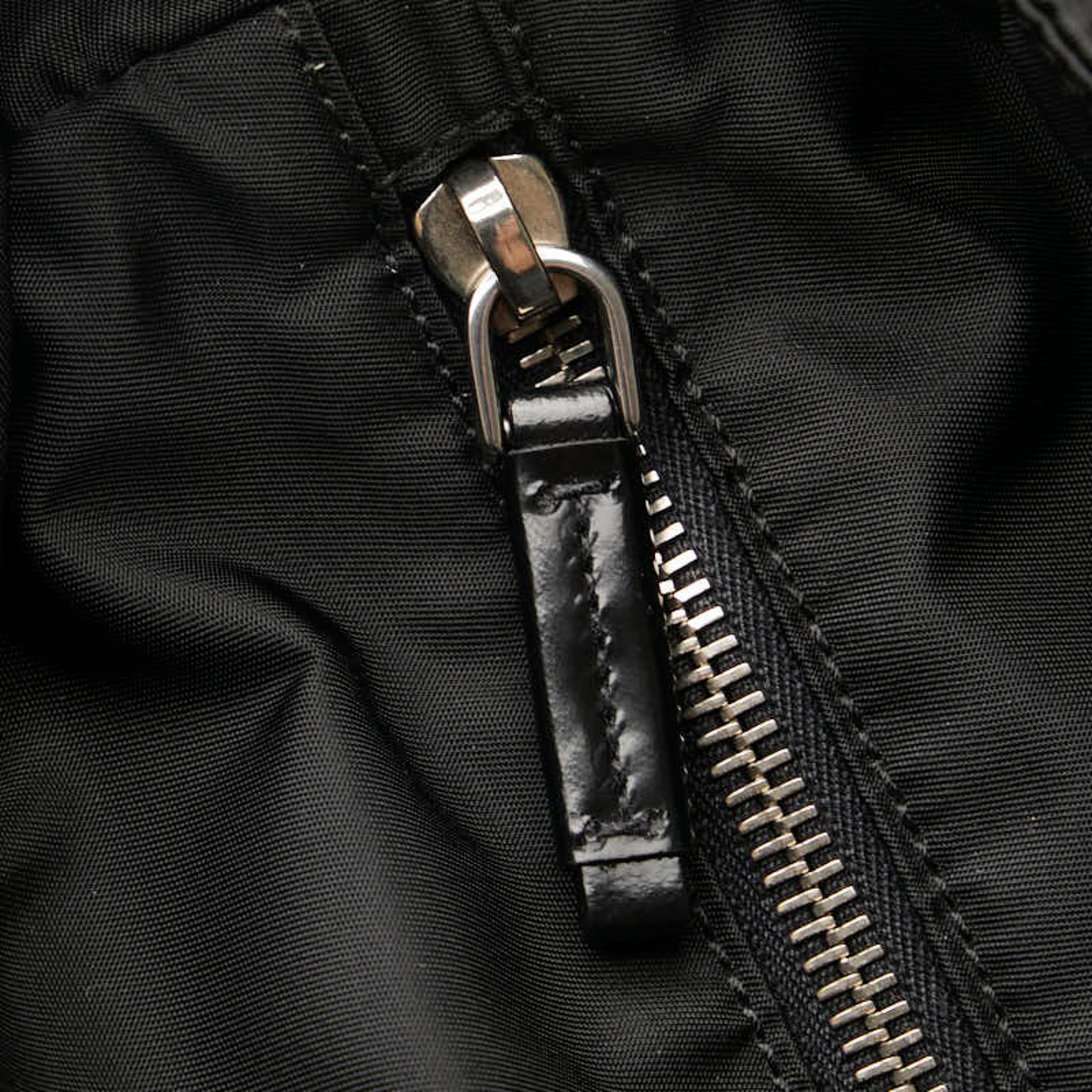 Prada Tote Bag Shoulder Black Nylon Leather Women's PRADA