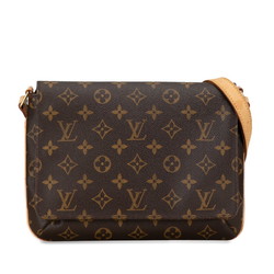 Louis Vuitton Monogram Musette Tango Short Shoulder Bag Handbag M51257 Brown PVC Leather Women's LOUIS VUITTON