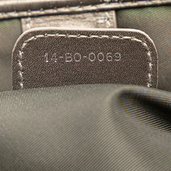 Christian Dior Dior Cannage Pana Handbag Tote Bag Grey PVC Leather Women's