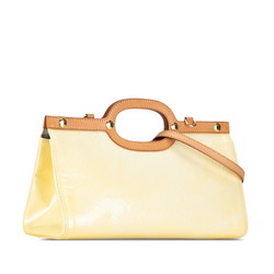 Louis Vuitton Monogram Vernis Roxbury Drive Handbag Shoulder Bag M91372 Noisette Beige Patent Leather Women's LOUIS VUITTON