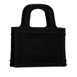 Christian Dior Dior Book Tote Bag Handbag Black Canvas Women's
