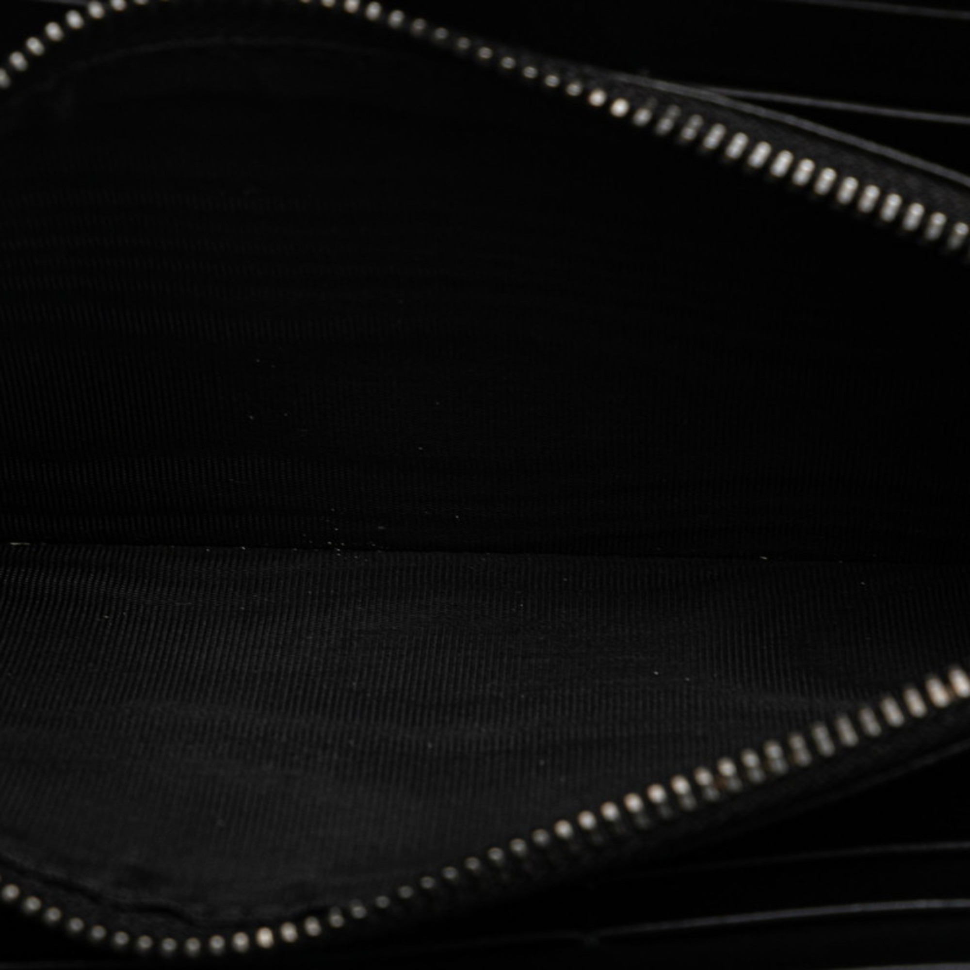 Bottega Veneta Intrecciato Round Long Wallet Black Leather Men's BOTTEGAVENETA