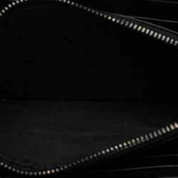 Bottega Veneta Intrecciato Round Long Wallet Black Leather Men's BOTTEGAVENETA