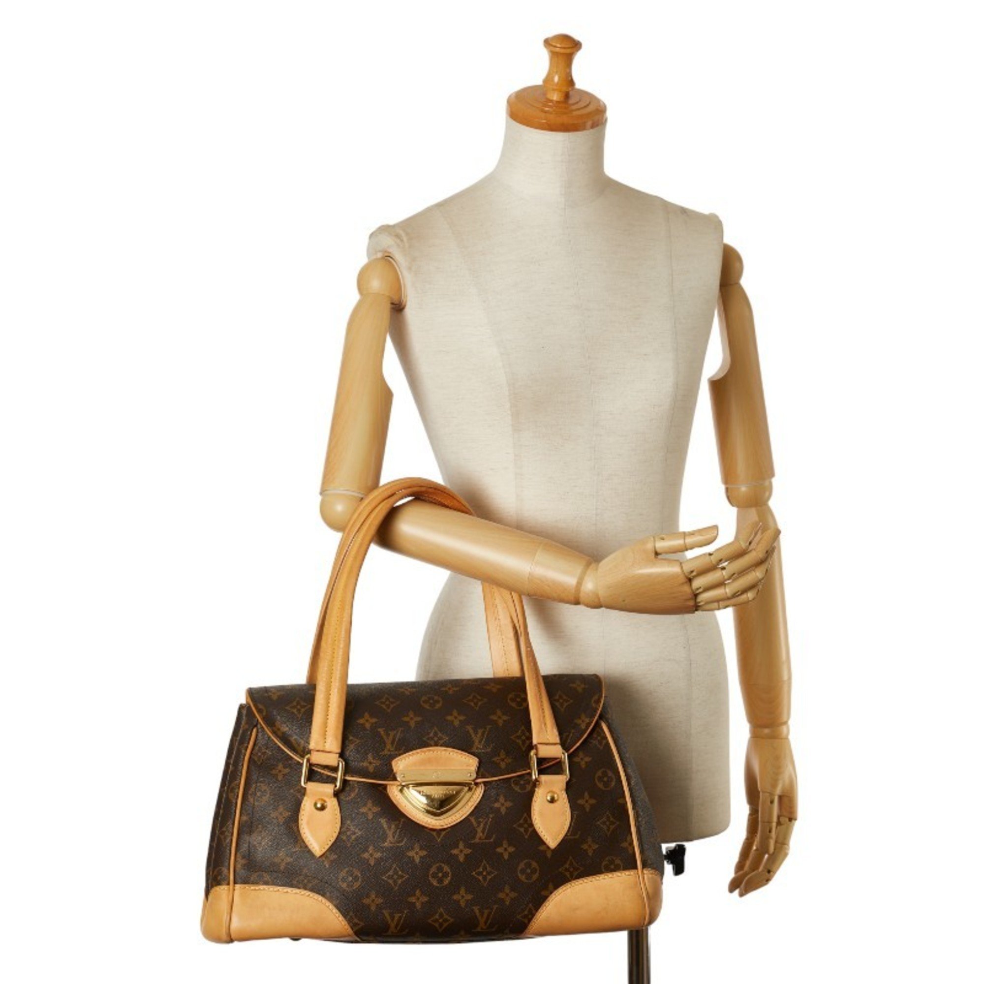 Louis Vuitton Monogram Beverly GM Handbag M40120 Brown PVC Leather Women's LOUIS VUITTON