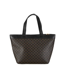 Celine Macadam Handbag Tote Bag Black PVC Leather Women's CELINE