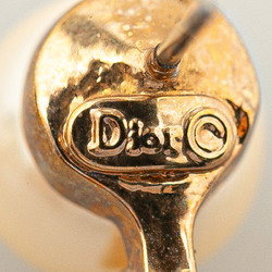 Christian Dior Dior rhinestone earrings, gold plated, fake pearl, women's
