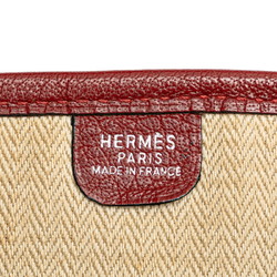 Hermes Evelyn GM Shoulder Bag Wine Red Toile H Women's HERMES