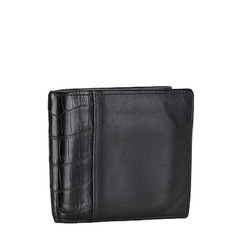 Bottega Veneta Bi-fold Wallet Black Leather Women's BOTTEGAVENETA