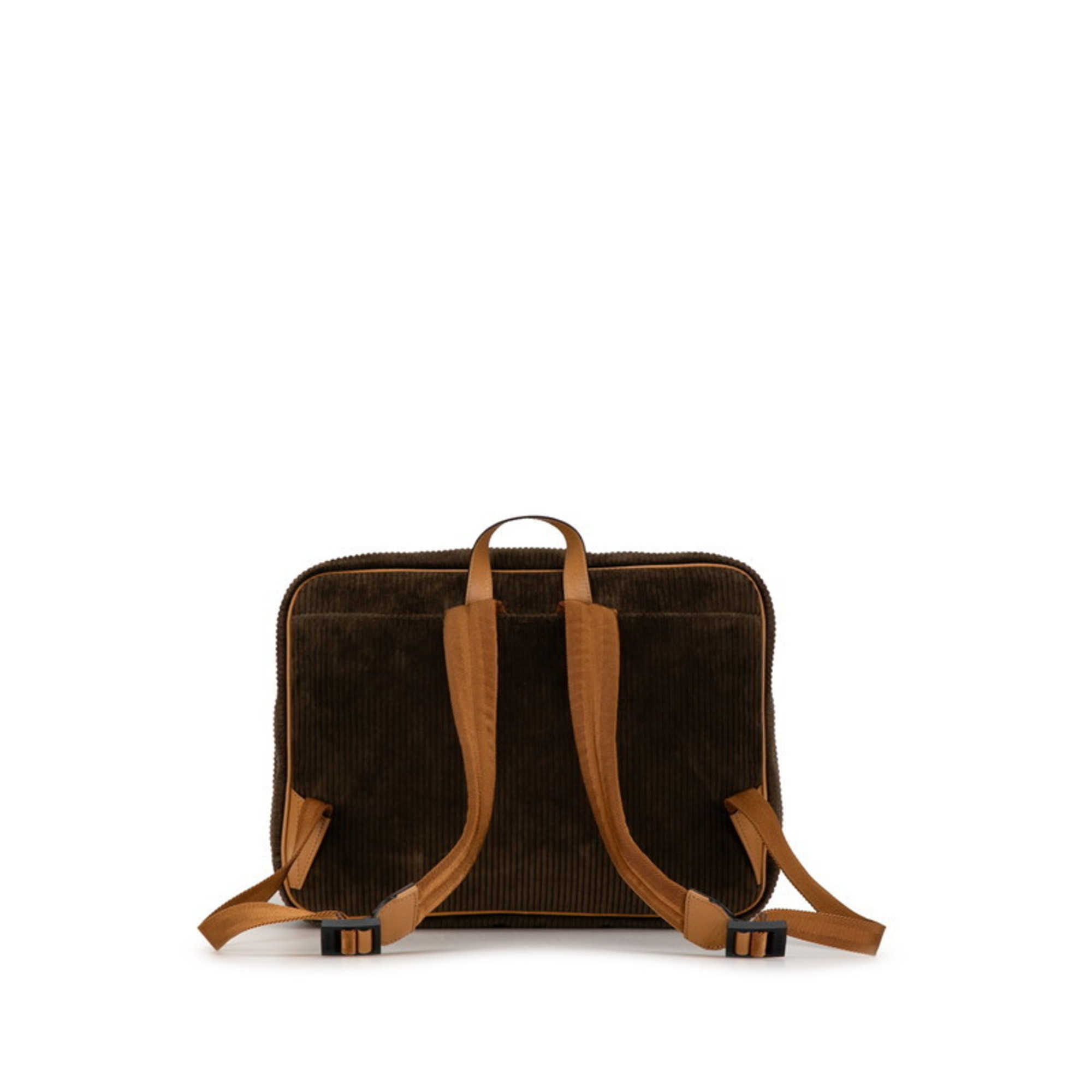 Gucci Double G Star Backpack 704946 Brown Corduroy Leather Women's GUCCI