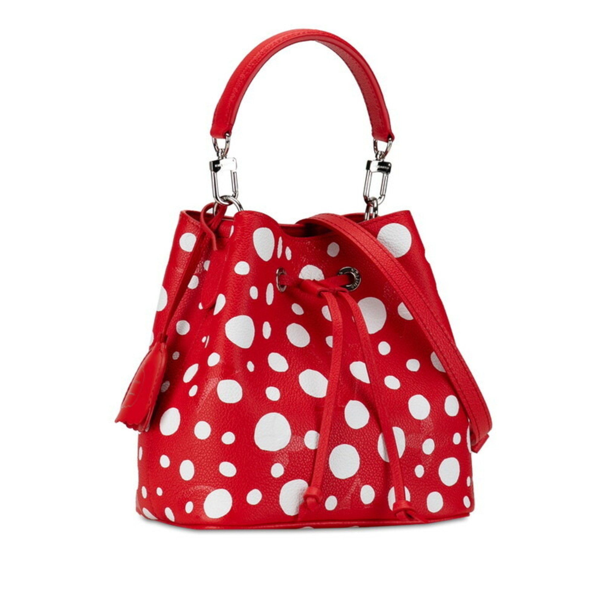 Louis Vuitton LV x YK Yayoi Kusama Monogram Empreinte NeoNoe BB Limited Edition Handbag Shoulder Bag M46413 Red White Leather Women's LOUIS VUITTON