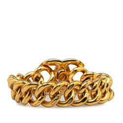 Chanel Coco Mark Turn Lock Chain Bracelet Bangle Gold Plated Women's CHANEL