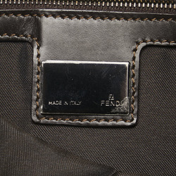 FENDI Zucchino Mamma Bucket Handbag Bag 8BR001 Brown Canvas Leather Women's