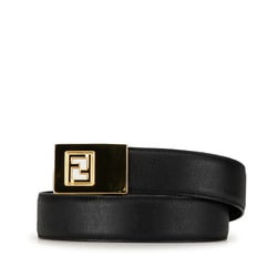 FENDI FF reversible belt black brown gold leather women's