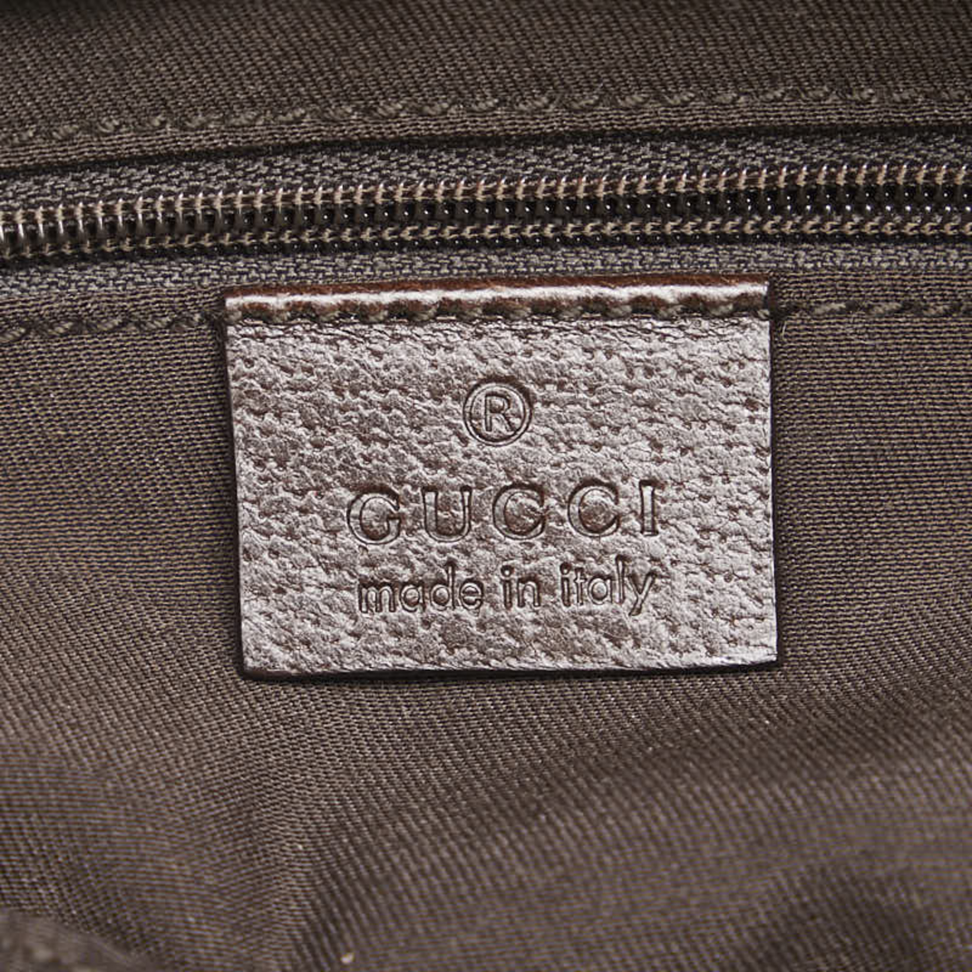 Gucci GG Canvas Tote Bag Handbag 139552 Brown Beige Leather Women's GUCCI