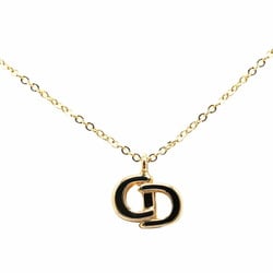 Christian Dior Dior CD Necklace Gold Black Plated Women's