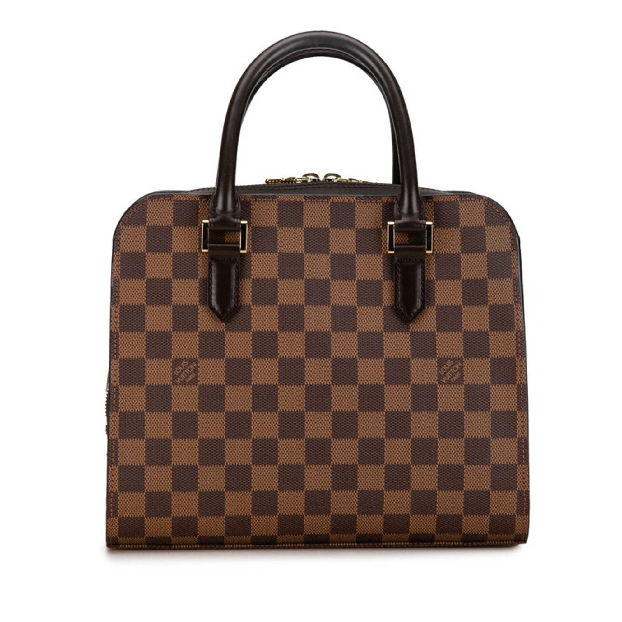 Louis Vuitton Damier Triana Handbag N51155 Brown PVC Leather Women's LOUIS VUITTON